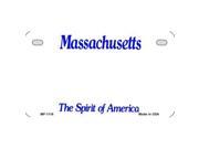 Smart Blonde MP 1116 Massachusetts State Background Metal Novelty Motorcycle License Plate