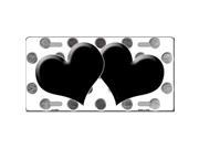 Smart Blonde LP 6990 Black White Dots Hearts Oil Rubbed Metal Novelty License Plate