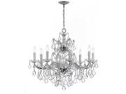 Crystorama Lighting 4408 CH CL MWP Maria Theresa 9 Light Clear Crystal Chrome Chandelier