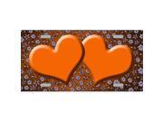 Smart Blonde LP-7222 Orange Purple Flower Doodles Hearts Print Oil Rubbed Metal Novelty License Plate Smart Blonde LP-7222 Orange Purple Flower Doodles Hearts Print Oil Rubbed Metal Novelty License Plate
