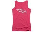 Trevco Jane The Virgin Logo Juniors Tank Top Hot Pink Medium