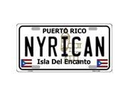 Smart Blonde LP 4342 Nyrican Puerto Rico Metal Novelty License Plate