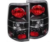 ANZO 211060 Ford F 150 04 08 Tail Lights Black LED Style