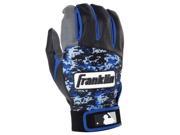 Franklin Sports 21009F4 Digitek Digi Youth Large Batting Gloves Gray Black Royal