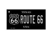 Smart Blonde KC 1483 Texas Route 66 Black Novelty Key Chain