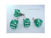 SmallAutoParts Green Glitter Dice License Plate Frame Fasteners Bolts Set Of 4