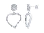 Doma Jewellery SSEHZ078 Sterling Silver Heart Earring With CZ 4.8 g