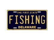 Smart Blonde LP 6724 Fishing Delaware Novelty Metal License Plate
