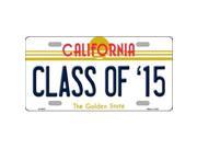 Smart Blonde LP 6833 Class of 15 California Novelty Metal License Plate