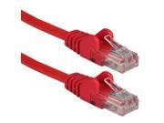 QVS CC711 10RD 10 ft. 350MHz CAT5e Flexible Snagless Red Patch Cord