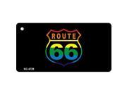Smart Blonde KC 4728 Route 66 Rainbow Novelty Metal License Plate