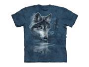The Mountain 1518501 Wolf Reflection Kids T Shirt Medium
