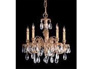 Novella Collection 2905 OB CL S Ornate Cast Brass Chandelier Accented with Swarovski Strass Crystal