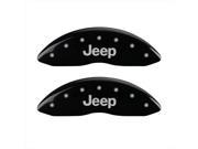 MGP Caliper Covers 42006SJEPBK JEEP Black Caliper Covers Engraved Front Rear Set of 4