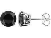 Doma Jewellery SSES012BK 8M Sterling Silver Earrings With 8 mm. Round Stud CZ