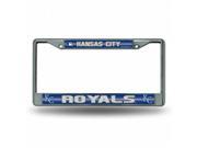 Rico Industries RIC FCGL4401 Kansas City Royals MLB Bling Glitter Chrome License Plate Frame