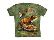 The Mountain 1033540 Red Fox Collage T Shirt Small