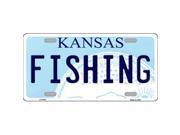Smart Blonde LP 6632 Fishing Kansas Novelty Metal License Plate