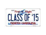 Smart Blonde LP 6490 Class Of 15 North Carolina Novelty Metal License Plate