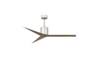 Atlas EK BN GA Eliza Three Bladed Paddle Fan in Brushed Nickel With Gray Ash Blades