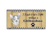 Smart Blonde LP 1705 Pencil Sketch Chihuahua Metal Novelty License Plate