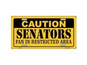 Smart Blonde LP 2662 Caution Senators Vanity Metal Novelty License Plate