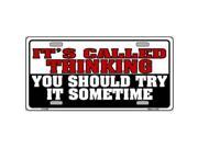 Smart Blonde LP 5180 Thinking You Should Try It Metal Novelty License Plate
