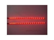 SmallAutoParts 12 in. Led Strips Non Waterproof Red Set Of 2