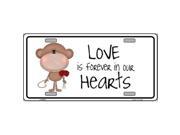 Smart Blonde LP 5017 Love In Our Hearts Metal Novelty License Plate