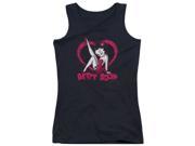 Trevco Boop Scrolling Hearts Juniors Tank Top Black Extra Large