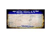 Smart Blonde LP 8139 Michigan State Background Rusty Novelty Metal License Plate