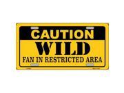 Smart Blonde LP 2678 Caution Wild Metal Novelty License Plate