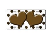 Smart Blonde LP 6984 Brown White Dots Hearts Oil Rubbed Metal Novelty License Plate