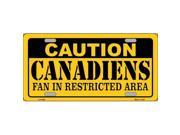 Smart Blonde LP 2658 Caution Canadiens Metal Novelty License Plate