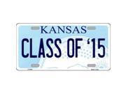 Smart Blonde LP 6628 Class of 15 Kansas Novelty Metal License Plate