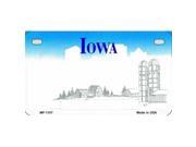 Smart Blonde MP 1107 Iowa State Background Metal Novelty Motorcycle License Plate