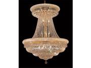 Elegant Lighting 1803G36SG RC 36 D x 46 in. Primo Collection Large Hanging Fixture Royal Cut Gold