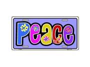 Smart Blonde LP 4288 Peace And Flowers Metal Novelty License Plate
