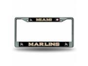 Rico Industries RIC FC6502 Miami Marlins MLB Chrome License Plate Frame