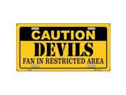 Smart Blonde LP 2659 Caution Devils Metal Novelty License Plate