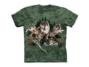 The Mountain 1534483 Find 12 Wolves Kids T Shirt Extra Large