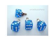SmallAutoParts Blue Glitter Dice License Plate Frame Fasteners Bolts Set Of 4