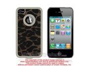 DreamWireless IP CHIP4BRLE VT R iPhone 4S iPhone 4 Compatible Chrome Case Brown Leopard Velvet Rear Case Only