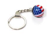 SmallAutoParts American Flag Ball Keychain