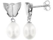 Doma Jewellery SSEL015W Sterling Silver Earring With Freshwater Pearl