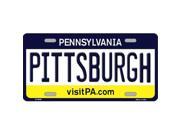 Smart Blonde LP 6049 Pittsburgh Pennsylvania State Background Novelty Metal License Plate