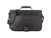 United States Luggage NY104 Classic Expandable Messenger Black 15.6 in.