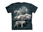 The Mountain 1533023 White Tiger Collage Kids T Shirt Extra Large