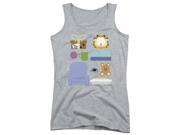 Trevco Garfield Gift Set Juniors Tank Top Athletic Heather Small