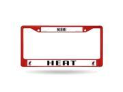 Miami Heat Metal License Plate Frame Red